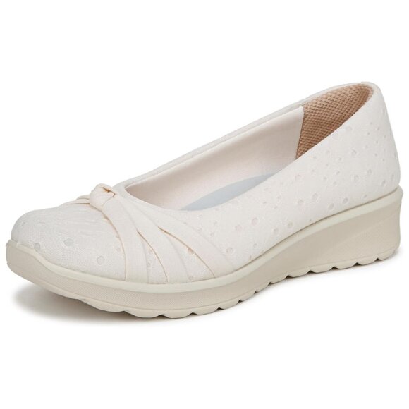 Bzees Shoes - NWT LifeStride Bzees Womens Gem 2 Cream Floral Dot Slip-On Flats Shoes Size 7.5W